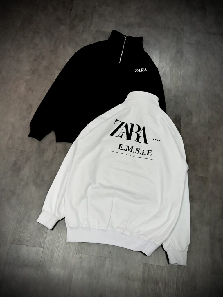 پک ۳ تایی✅نیم زیپ zara سفید 570/000