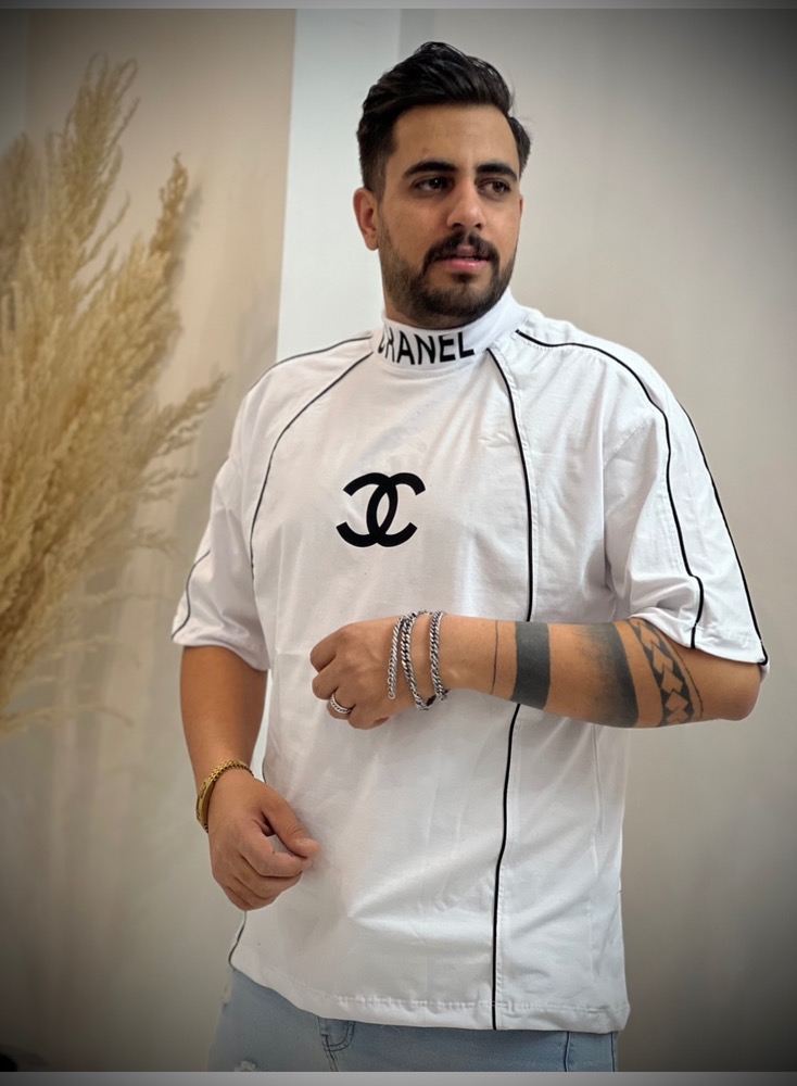 پک ۴ تایی چنل یقه پهن سفید [599/۰۰۰
